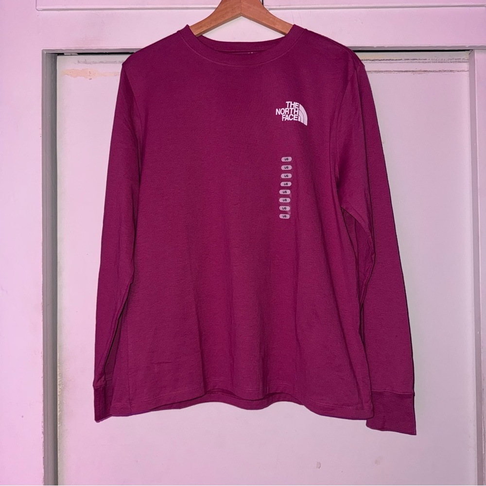 The North Face Magenta Long Sleeve Tee Women’s Large